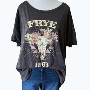 Frye Steer Rolled Cuff Tee Size Large